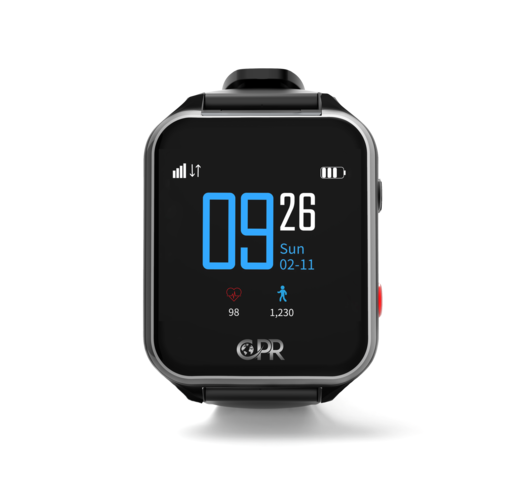 CPR Guardian 3 Black - SOS Personal Alarm Watch with Fall Detection and GPS location tracking